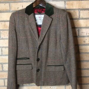 Jack Murphy Brown/Green tweed Blazer with Green Accents